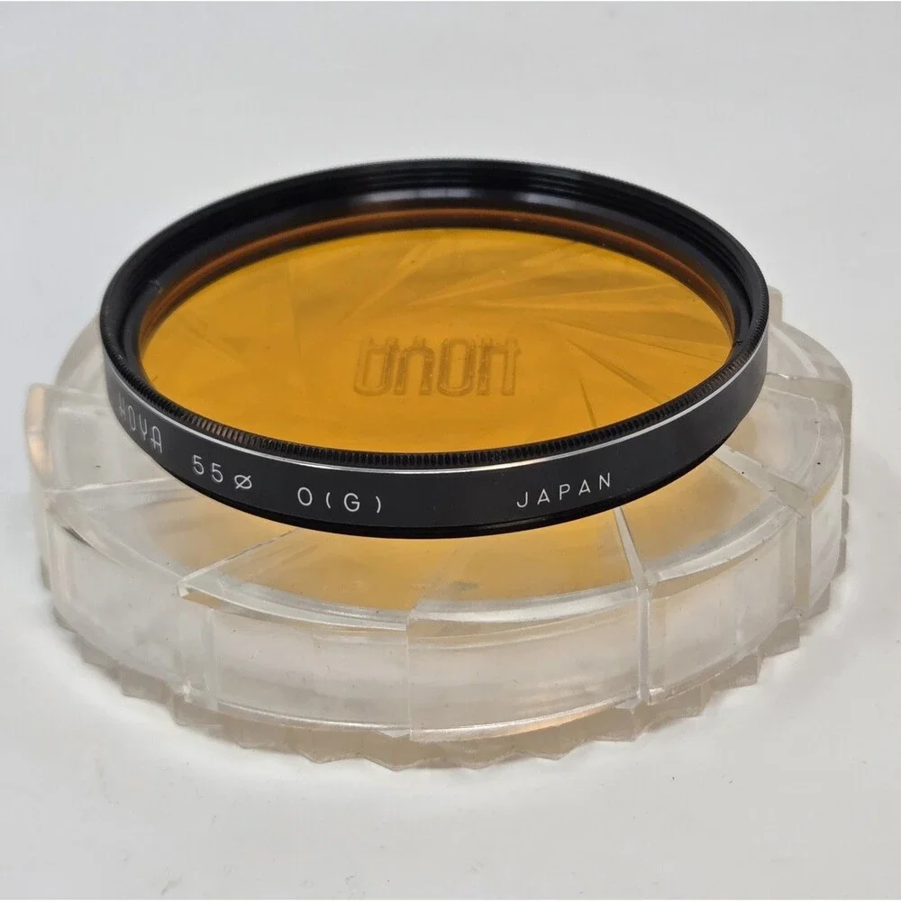 Hoya 55mm O(G) Orange Camera Filter Made in Japan w/‎ Case Vintage